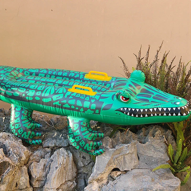 Maliben | Floatoro Inflatable Crocodile Pool Toy For Kids & Adults | Swimming Toy For Beach, Pool & Summer Party | Durable Pvc Water Mattress