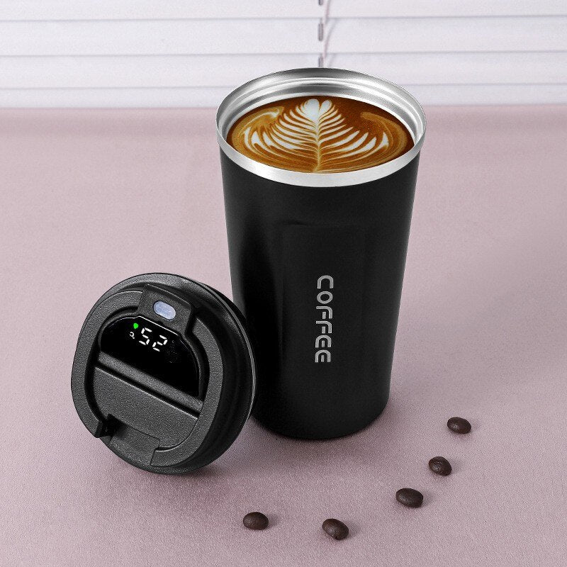 Maliben Smart Thermos Coffee Mug — LED Temperature Display, 510 ml