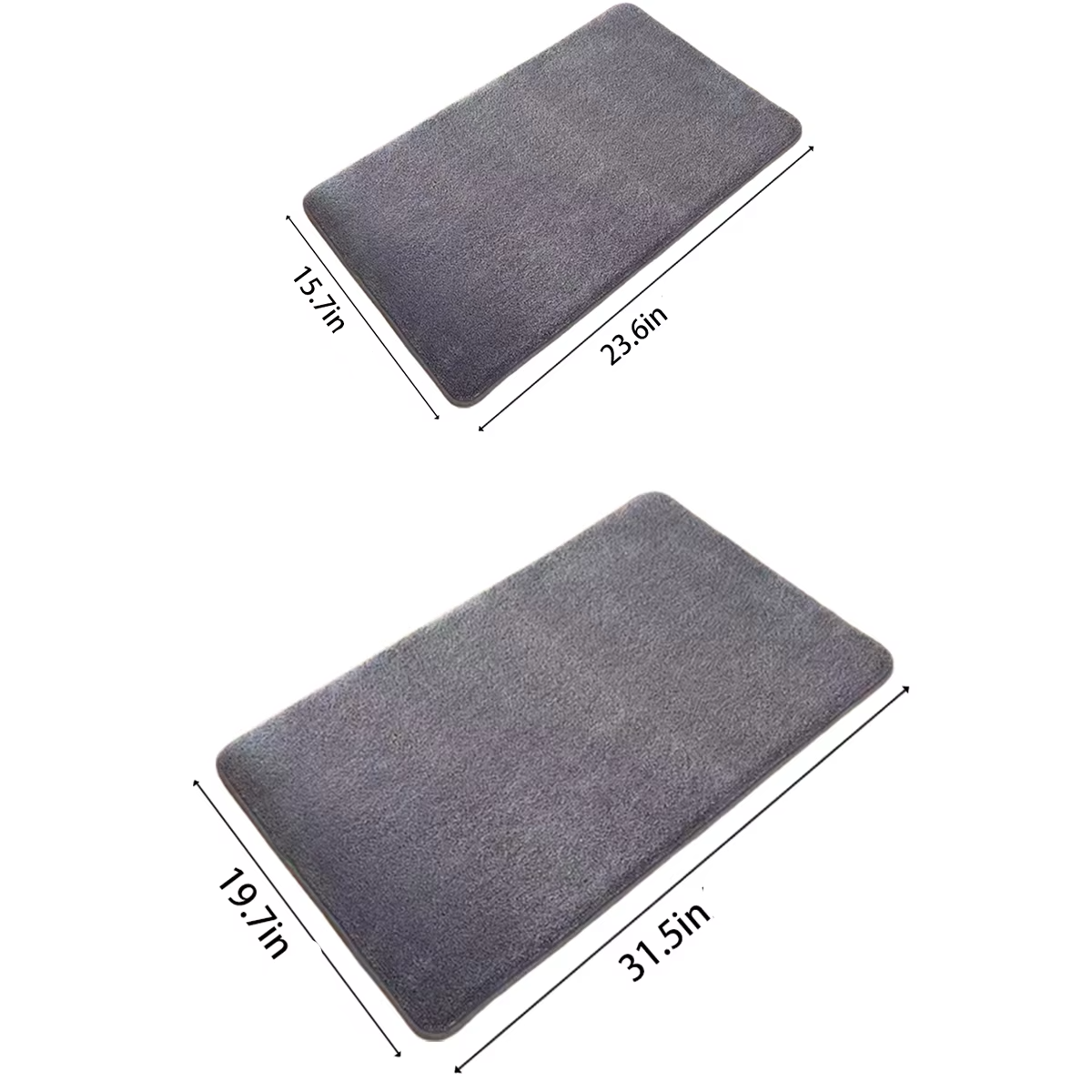 Maliben | Ultra-Absorbent, Anti-Slip Luxurious Coral Velvet Bath Mat