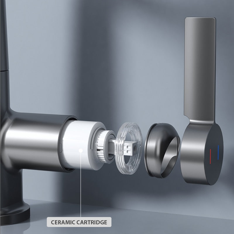 Maliben | Modern Sleek Waterfall Temperature Display Faucet