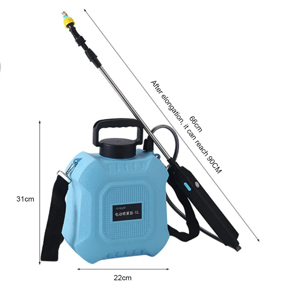 Maliben | Spraymate Pro Battery Pressure Sprayer | 5 L Shoulder Spray Bottle | Usb Charging & Adjustable Nozzle | For Garden, Cleaning & Weed Control