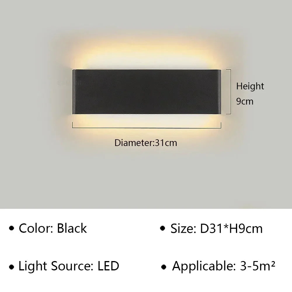 Maliben | Lumiera Modern Led Wall Lamp | Stylish Design | Warm White Light For Bedroom, Hallway & Bathroom