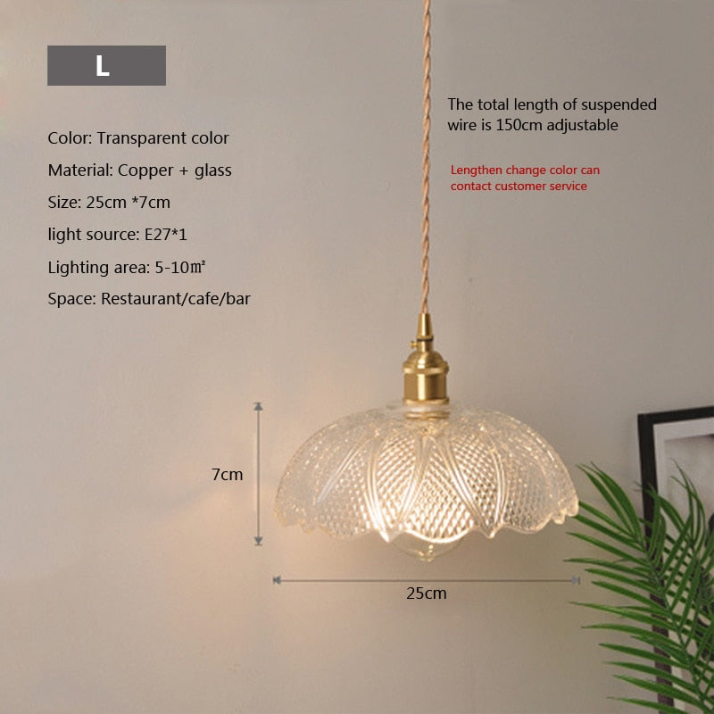 Maliben | Nordic Brilliance Transparent Glass Pendant Lamp