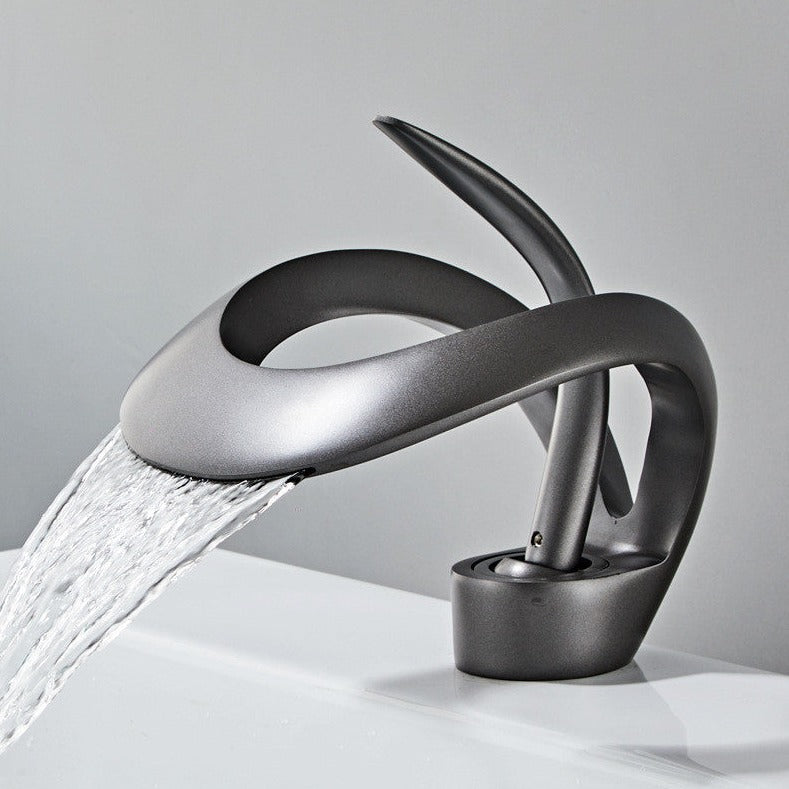 Modern curved bathroom faucet — Maliben bathroom