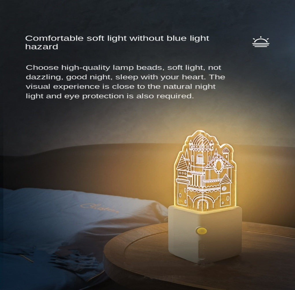 Maliben | 3d Led Rechargeable Wall Night Lamp
