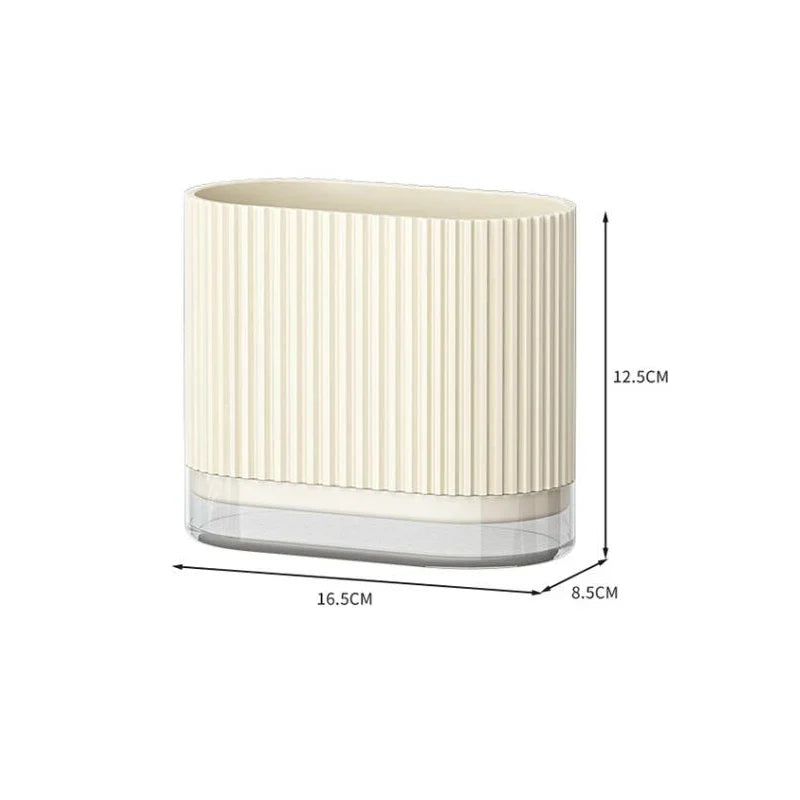 Maliben | Cutlery Organizer Duo | Wall-Mountable Cutlery Holder | No Drilling | Draining Function | 16.5 × 8.5 × 12.5 Cm