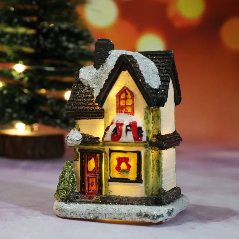 Maliben | Winter Dreams Led Christmas House Figurines