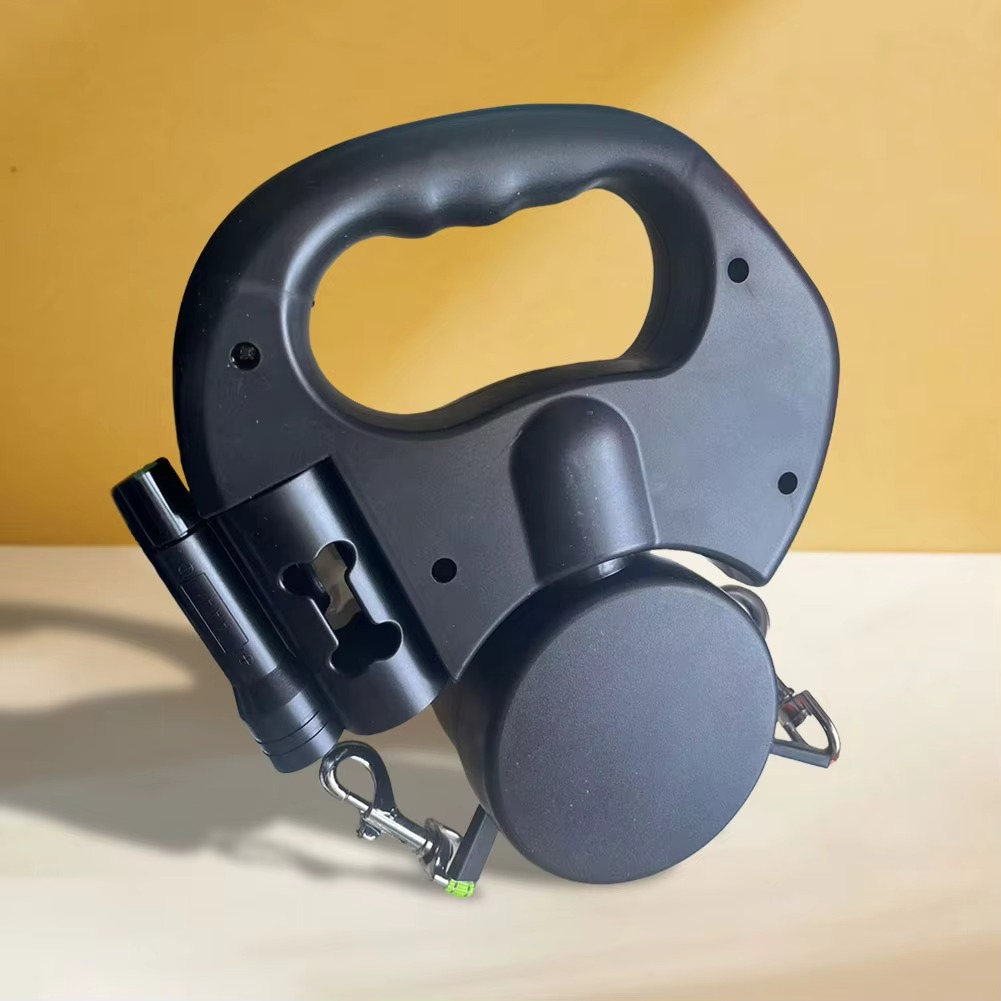 Maliben | Retractable Dual Dog Leash With 360° Swivel And Led Safety Light For Walking Two Dogs