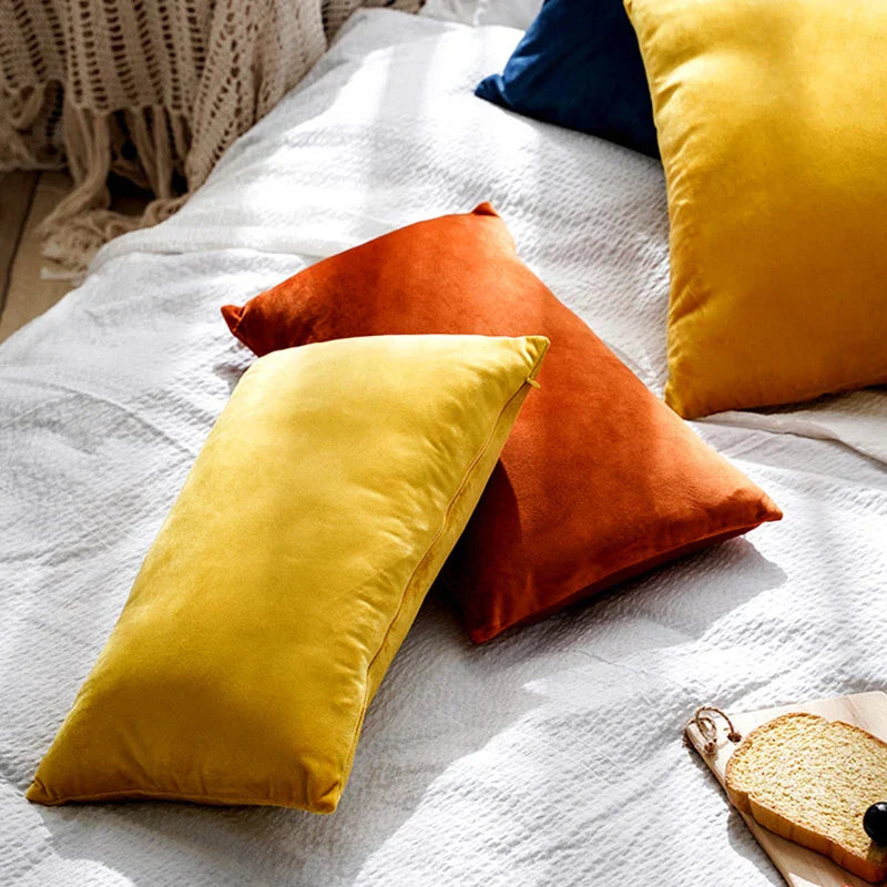 Maliben | Velvet Cushion In Cheerful CAndy Colors For Sofa and Bedroom