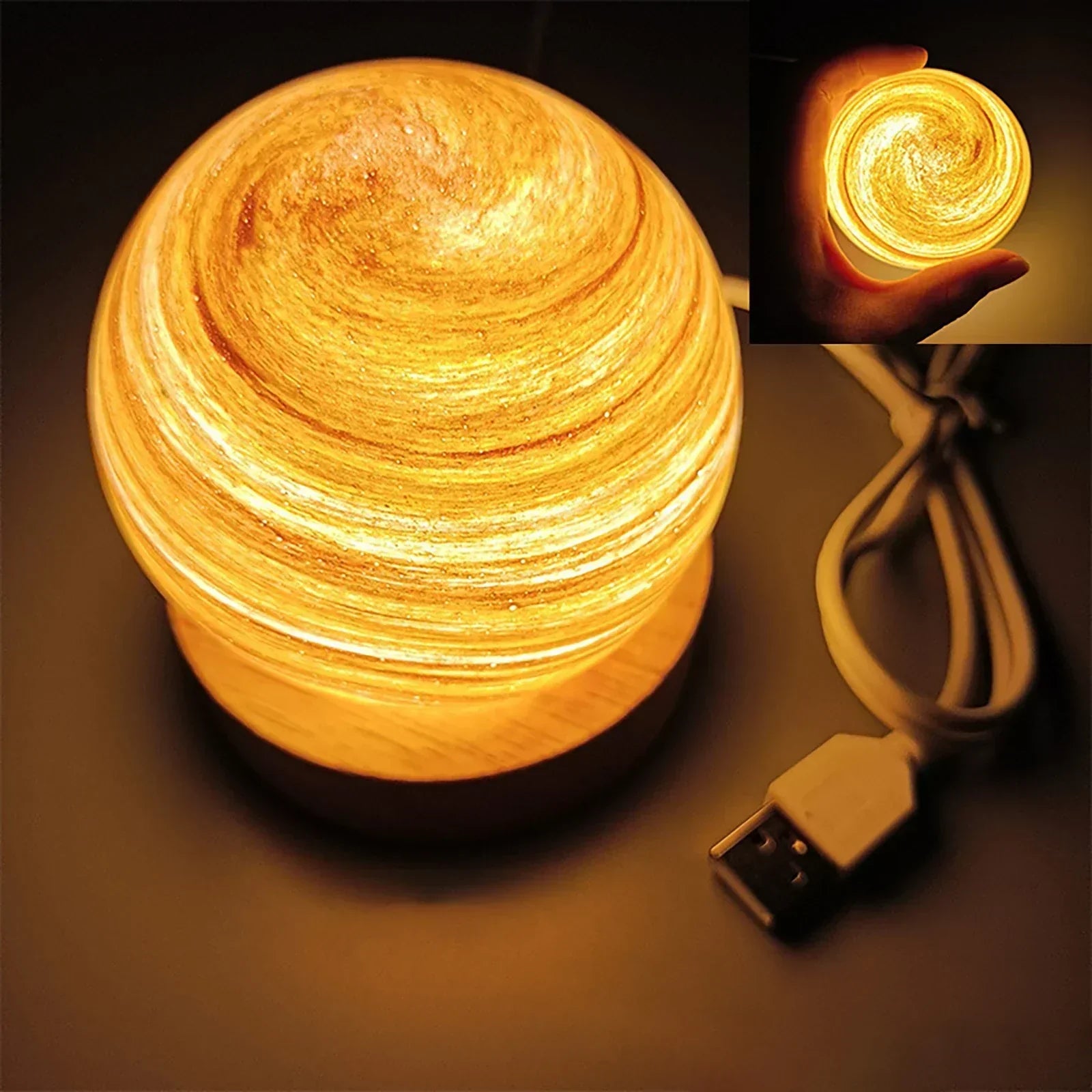Maliben | Cosmicglow - Mini Night Lights 3d - Solar Decoration Led - Galaxy Ambiance