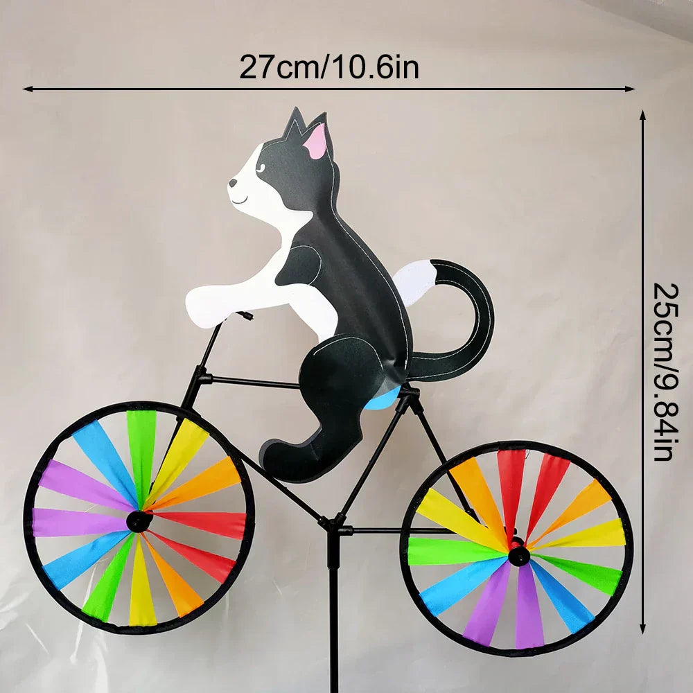 Maliben | Rainbow Bicycle Cat Garden Decor