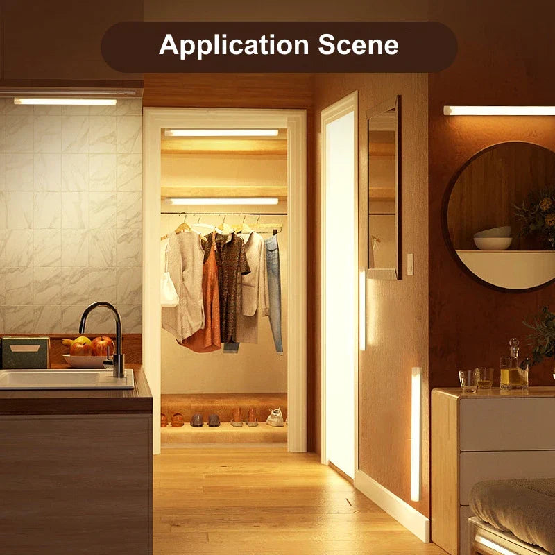 Maliben | Motion Sensor Led Night Light Usb Rechargeable Wireless Lamp