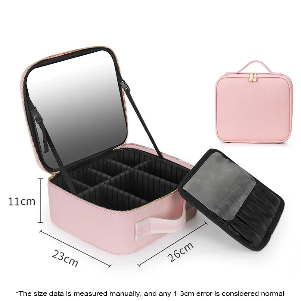 Maliben | Led Mirror Travel Makeup Organizer Bag
