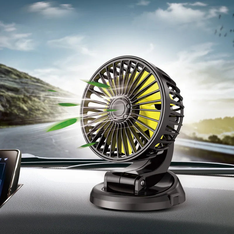 Maliben | VentOro Auto Fan 12v/24v/5v | Usb or Cigarette Lighter | Rotatable & Compact | For Car, Truck, Suv, Motorhome & Office