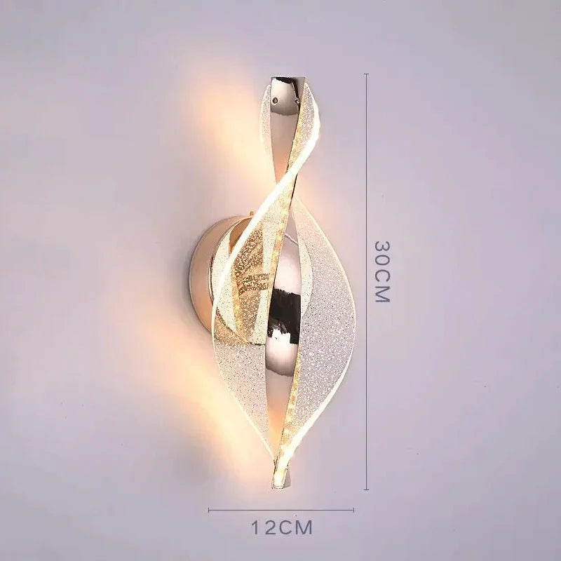 Maliben | Led Wall Light Nordglow | Modern Acrylic & Metal Design | 3-Color Light | Creative Interior Lighting For Living Room & Bedroom