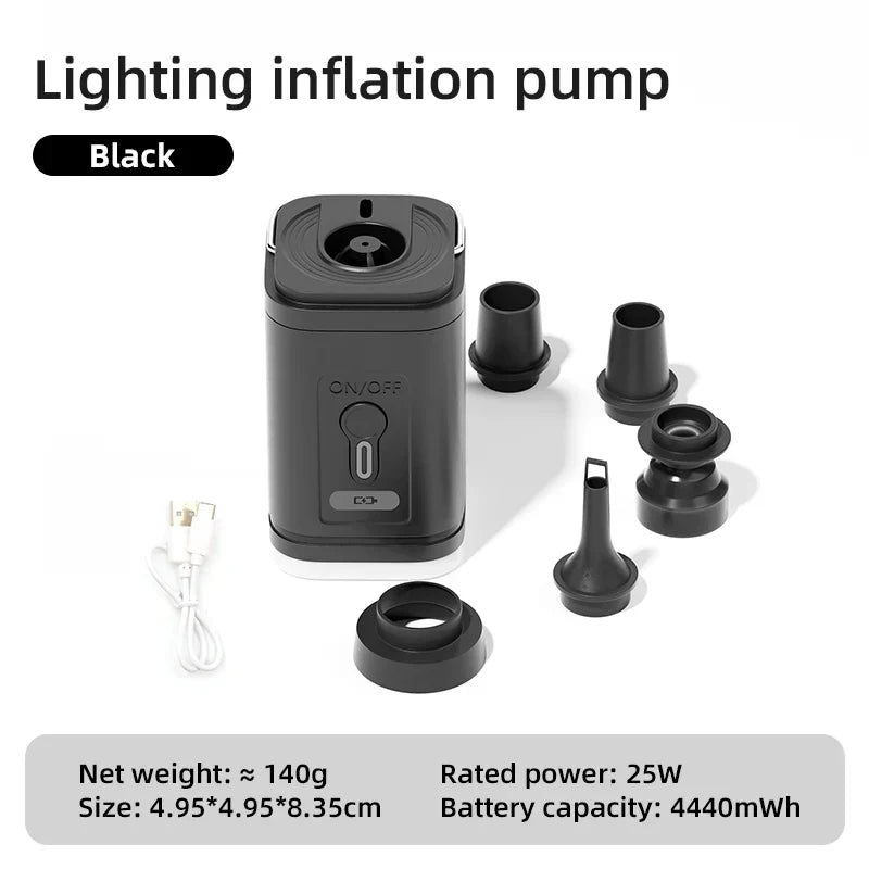 Maliben | Outdoor Air Pump Aeroblow Mini | Electric & Usb Rechargeable | Portable & Cordless | For Air Mattresses & Vacuum Bags