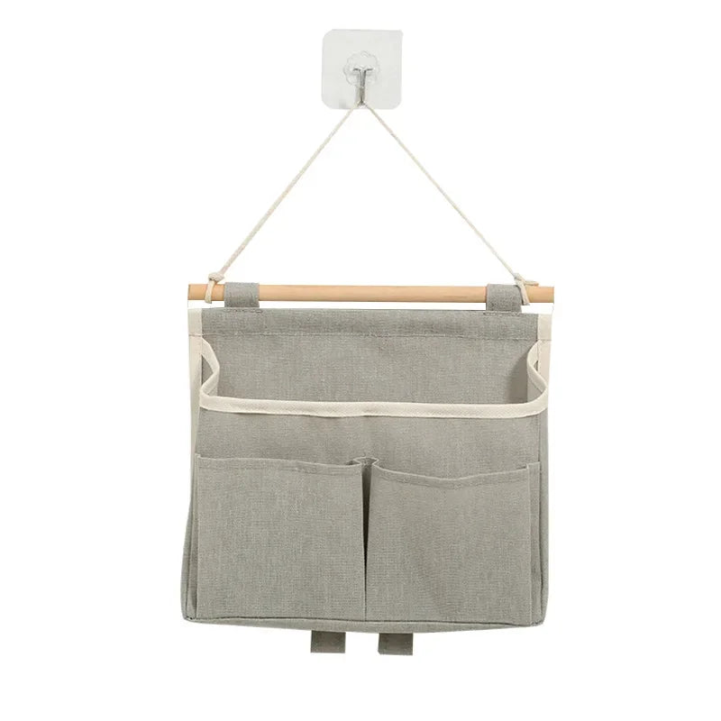Maliben | Stowella Wall Storage Bag Made Of Linen | Waterproof & Space-Saving | Hanging Organizer For Underwear & Small Items – 23×6×25 Cm