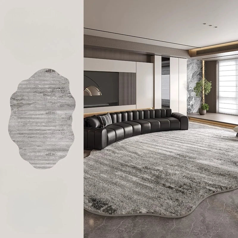 Maliben | Irregular Plush Rug Light Luxury Washable For Bedroom And Living Room