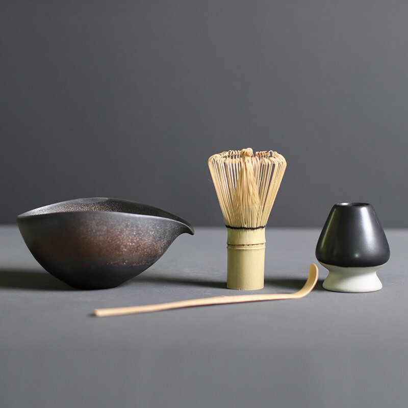 Maliben | Tenchatime | Complete Matcha Set – Bamboo Whisk & Ceramic Bowl – Authentic Japanese Tea Kit