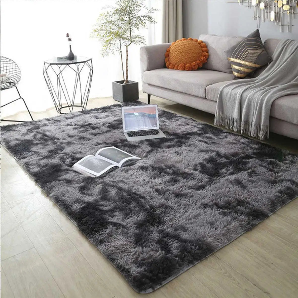 Maliben | Fluffy Ultra Soft Non-Slip Rug With Memory Foam Cushion