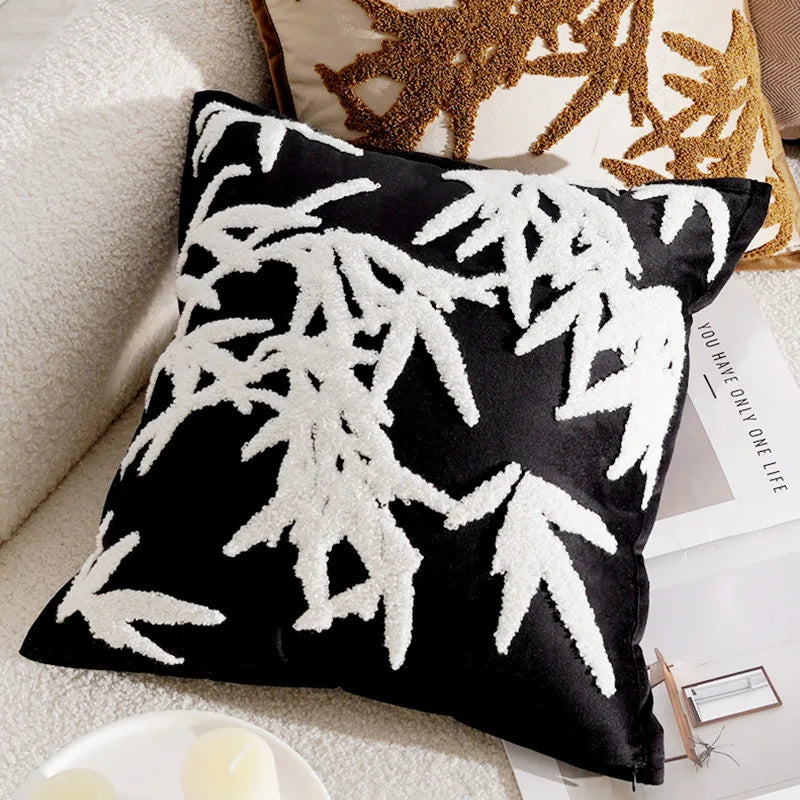 Maliben | Luxury Embroidered Decorative Cushion With Horse Print For Sofa And Living Room