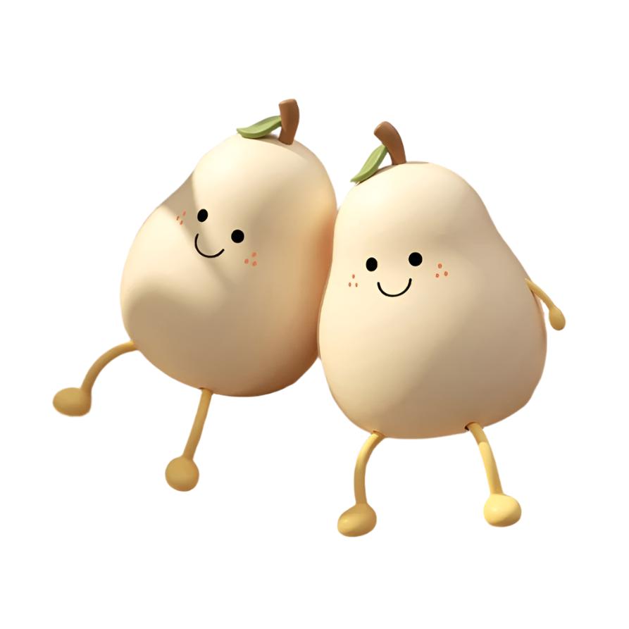 Maliben | Led Night Light Pear | Cozy And Usb Rechargeable - Dimming And Changing Colors