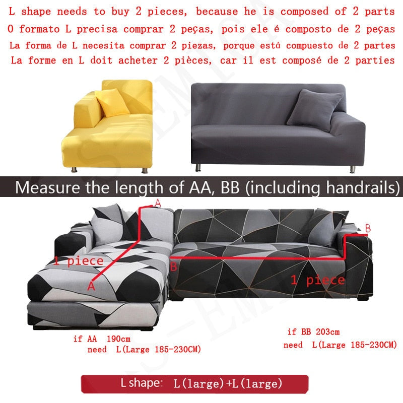 Maliben | Modern Non-slip Colorful Elastic Sofa Cover