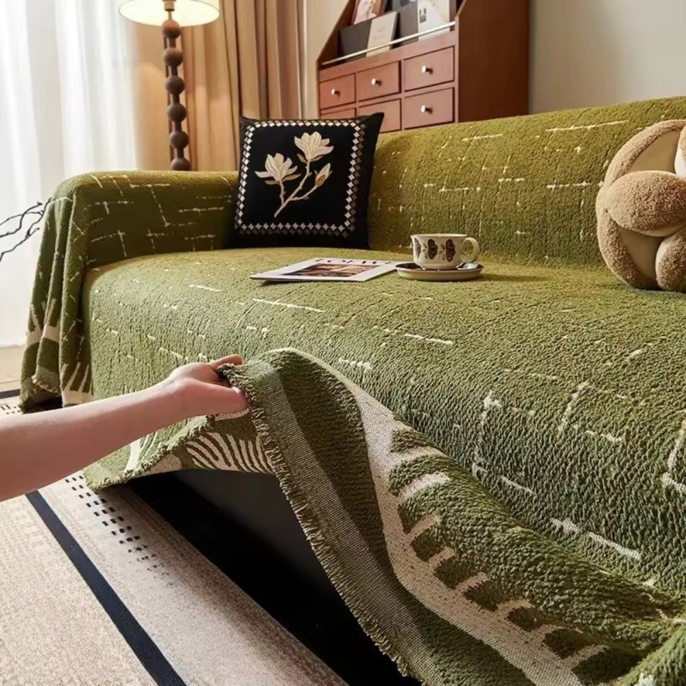 Maliben | Serene Horizon Lines Sofa Cover