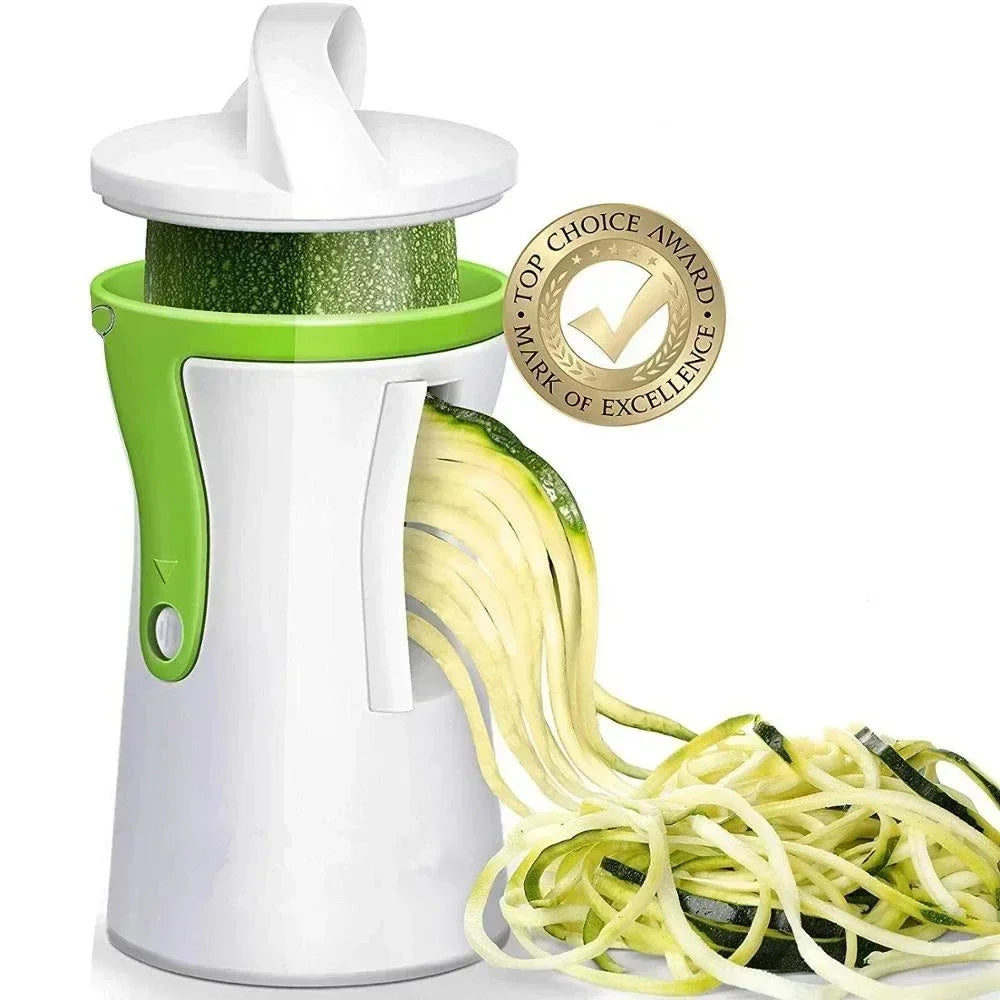 Maliben | Veggitwist Spiral Cutter | For Vegetables & Cheese | Manual & Compact | Stainless Steel & Bpa-Free Plastic
