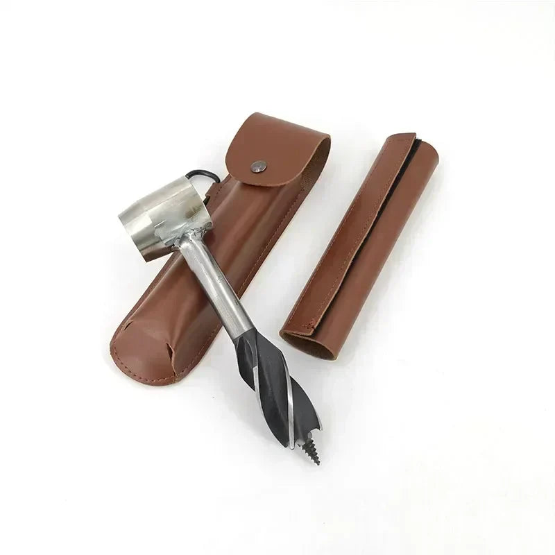 Maliben | Bushcraft Hand Drill Ferrodrill | Outdoor Survival Tool | Robust Carbon Steel | 16.5 Cm