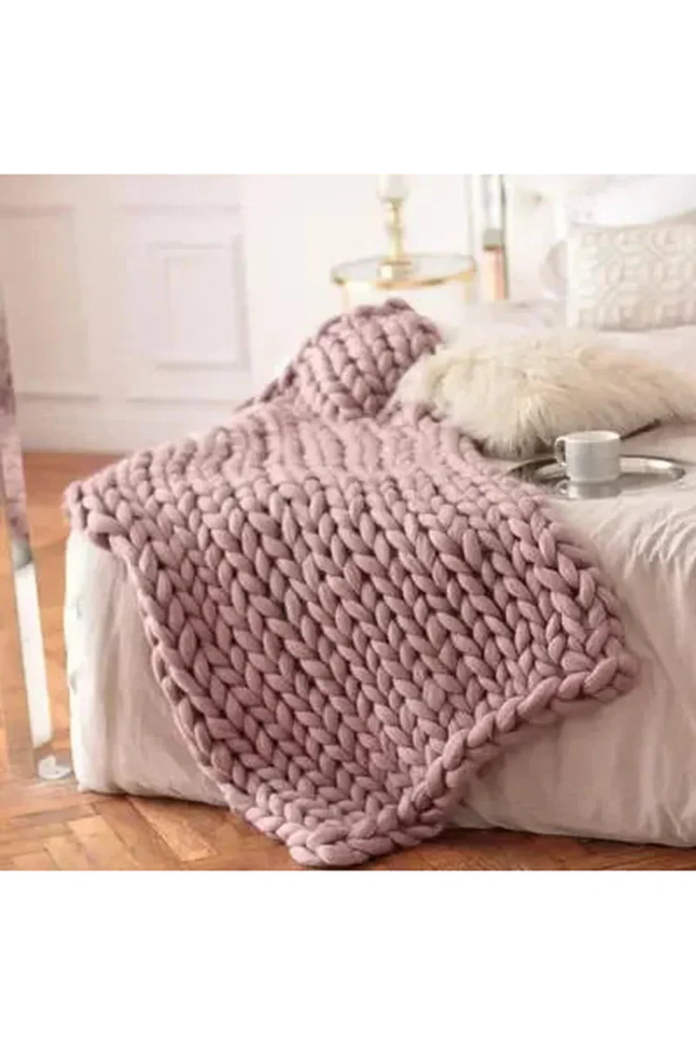 Maliben Cozy Knit Chunky Blanket