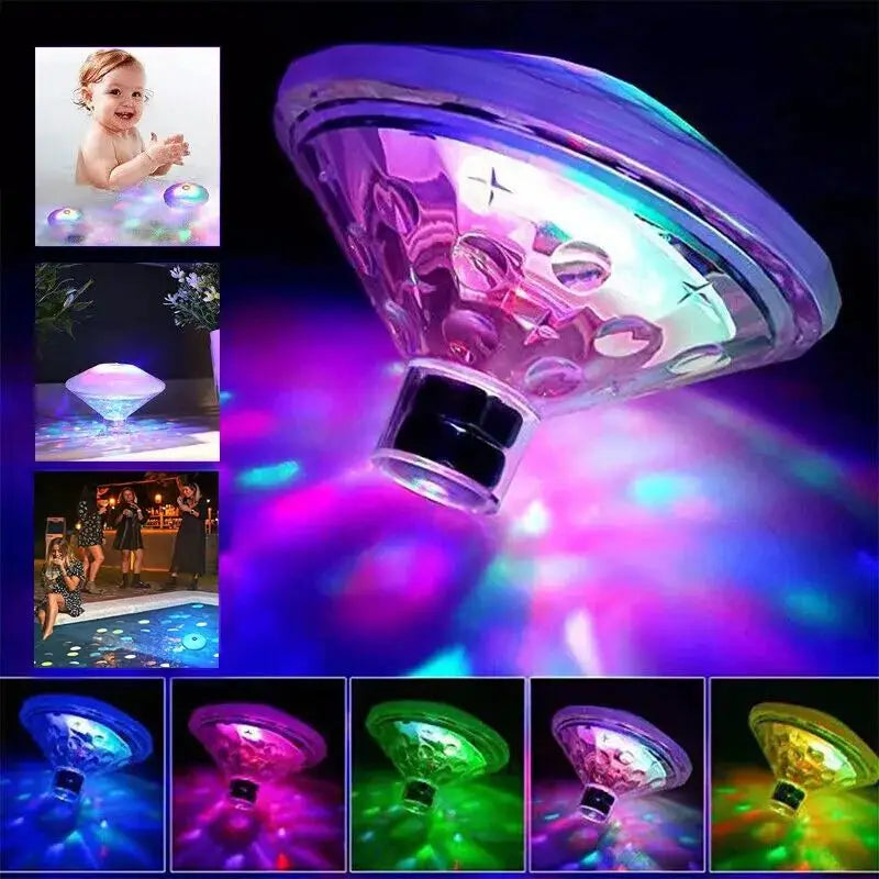 Maliben | Floating Led Underwater Lamp Aqualuma | Rgb Color Change | Ip67 Waterproof | For Pool, Bathtub & Party