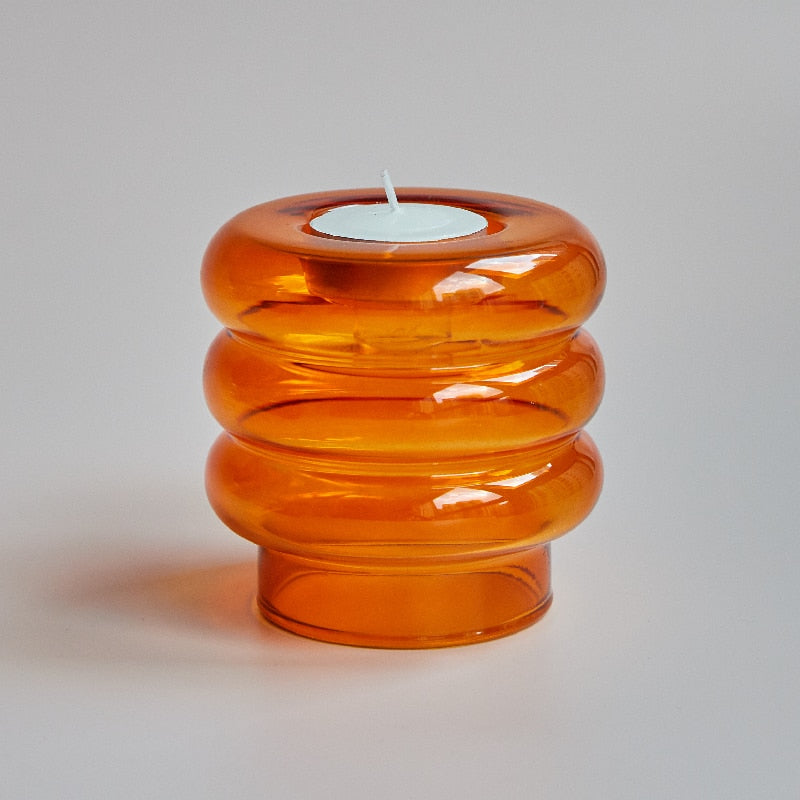 Maliben | Dual Glass Spiral Candle Holder