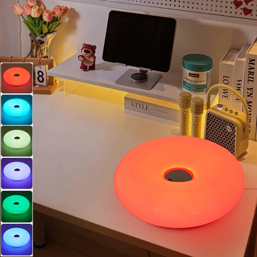 Maliben | Table Lamp Luminoro Bauhaus | Usb & Touch | Rgb 16 Colors With Remote Control | Ambient Light For Living & Bedroom