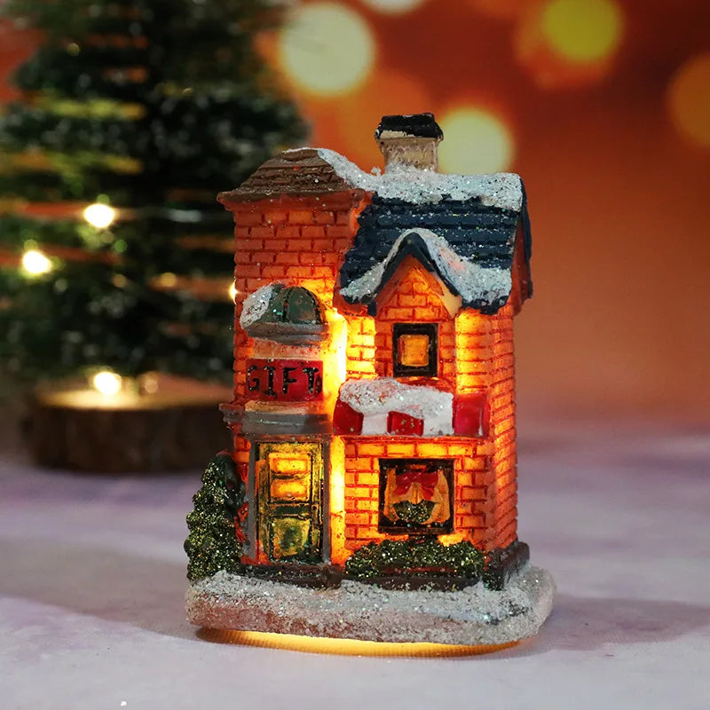 Maliben | Winter Dreams Led Christmas House Figurines