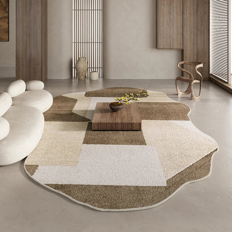 Maliben | Irregular Area Rug For Bedroom And Living Room Carpet