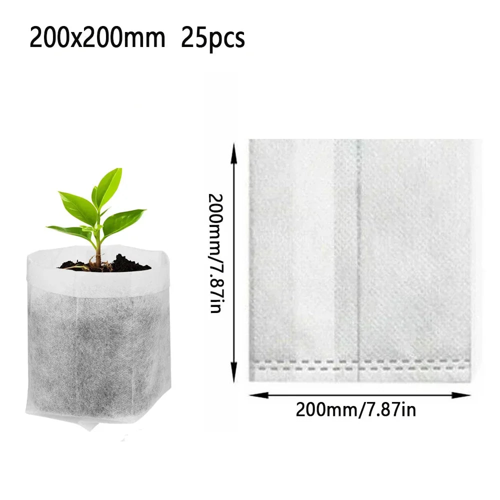 Maliben | Plant Bags Biogrow | Biodegradable | Breathable & Root-Friendly | Set Of 25–100