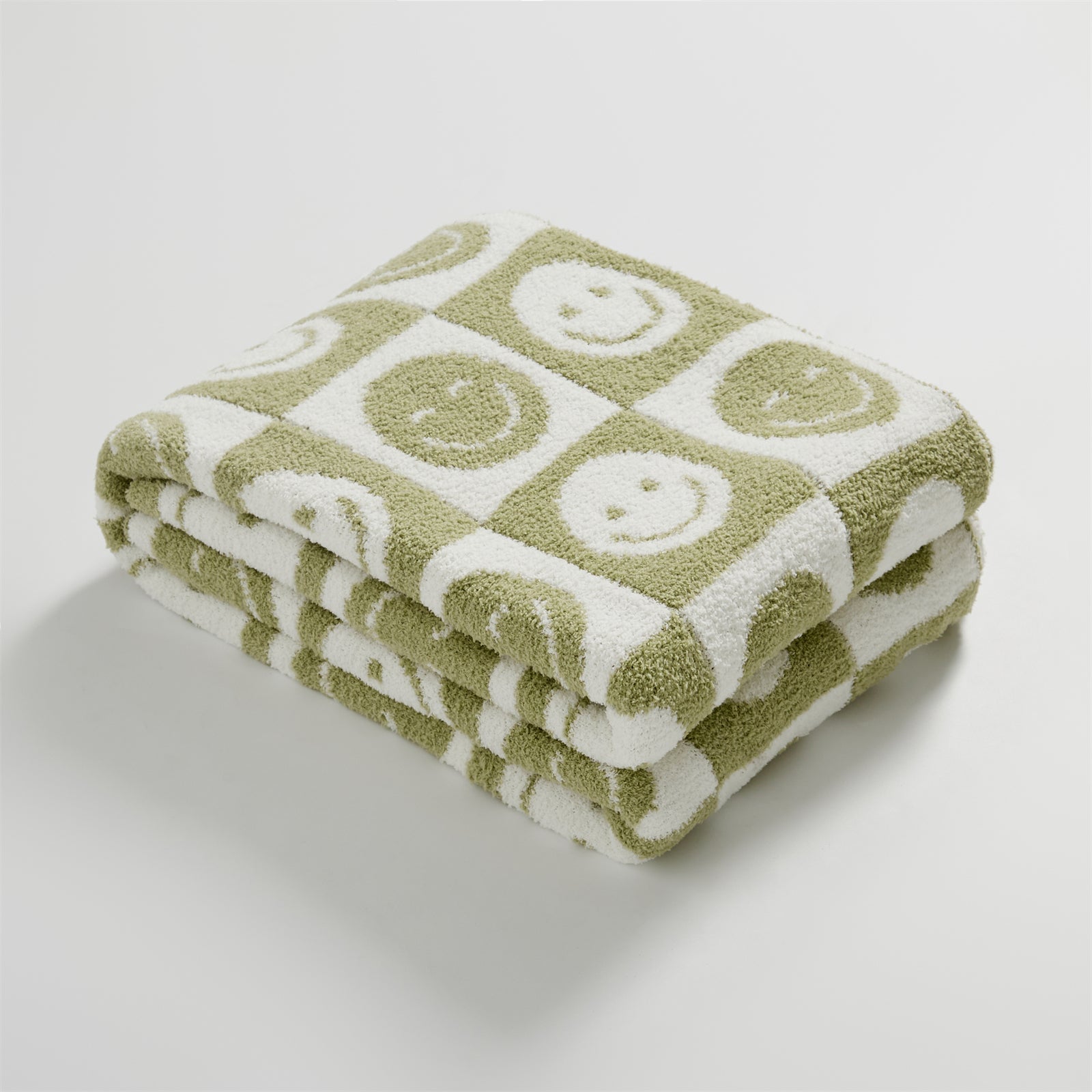 Maliben Smiley Checked Blanket