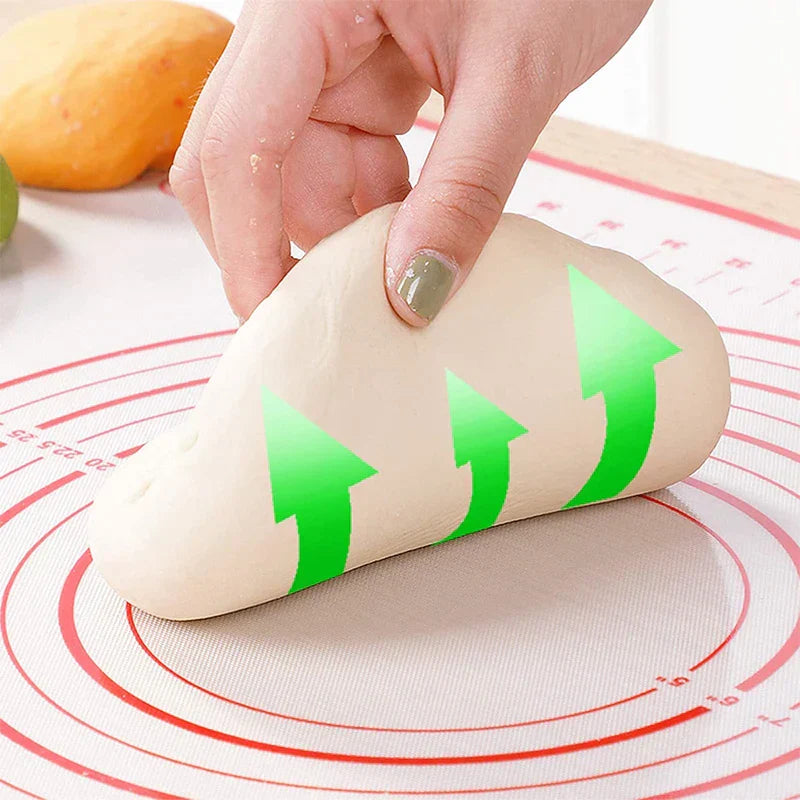Maliben | Bakeflex Silicone Baking Mat | Extra Thick & Non-Stick | With Measuring Scale | Perfect For Rolling Out Dough, Fondant & Pastry