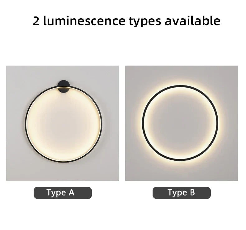 Maliben | Minimalist Led Circle Background Wall Lamp