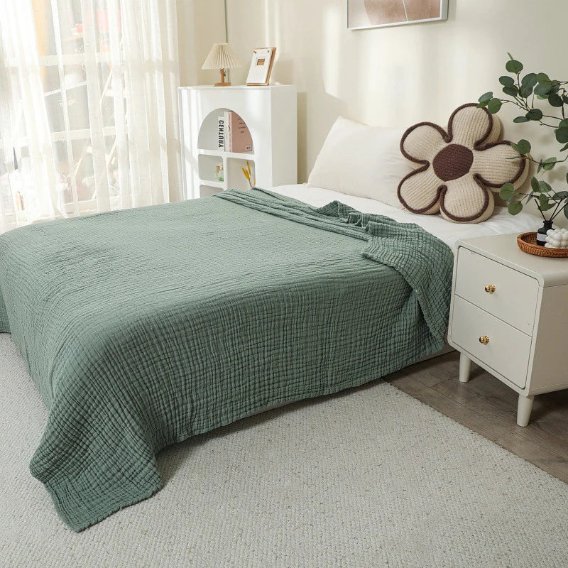 Maliben | Cottonbreeze | Muslin Blanket Made Of 100% Cotton | 6-Layer, Breathable & Lightweight | For Sofa & Bed