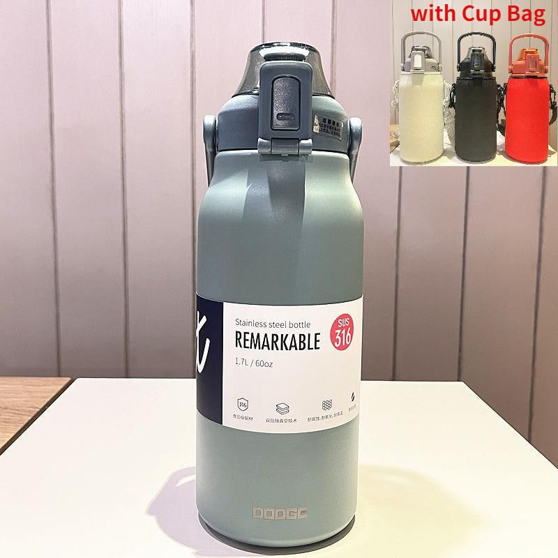 Maliben | StaInless Steel Built-in Straw Camping Thermos