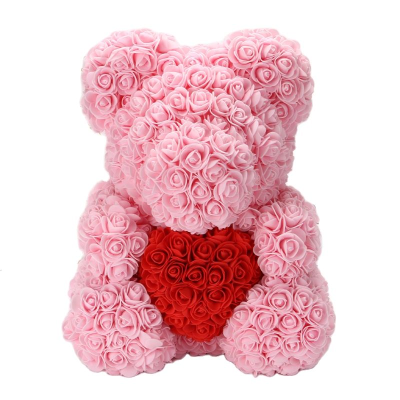 Maliben | Artificial Rose Flowers Teddy Bear
