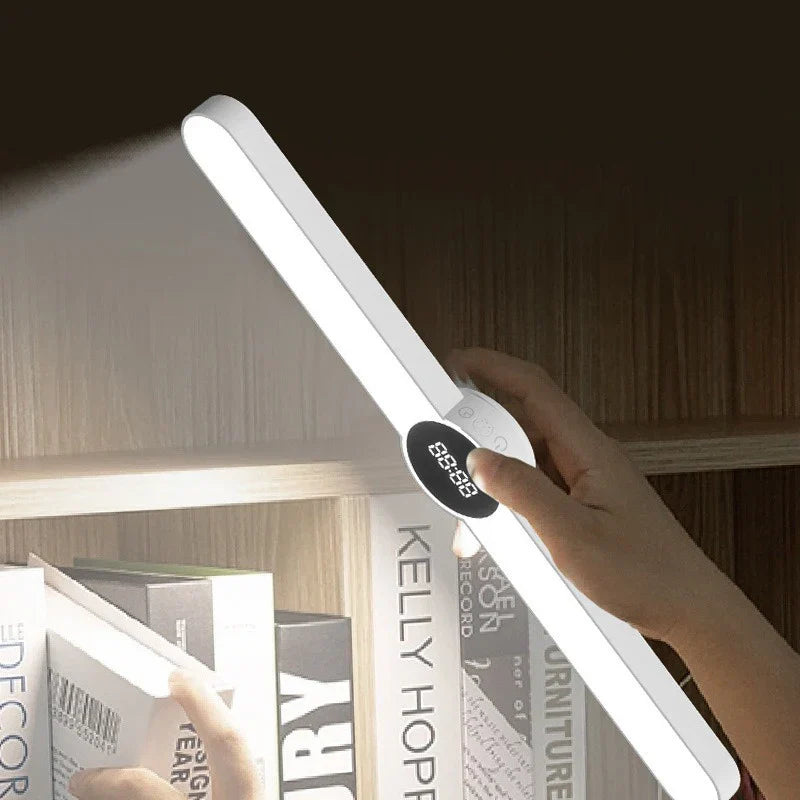Maliben | Led Desk Lamp Clariomag | With Clock & Alarm | Magnetic & Usb Rechargeable | Steplessly Dimmable | 35 Cm
