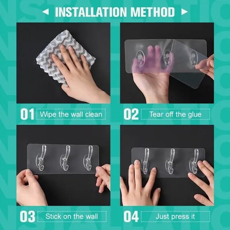 Maliben | Transparent Invisible Adhesive Simple Wall Hangers