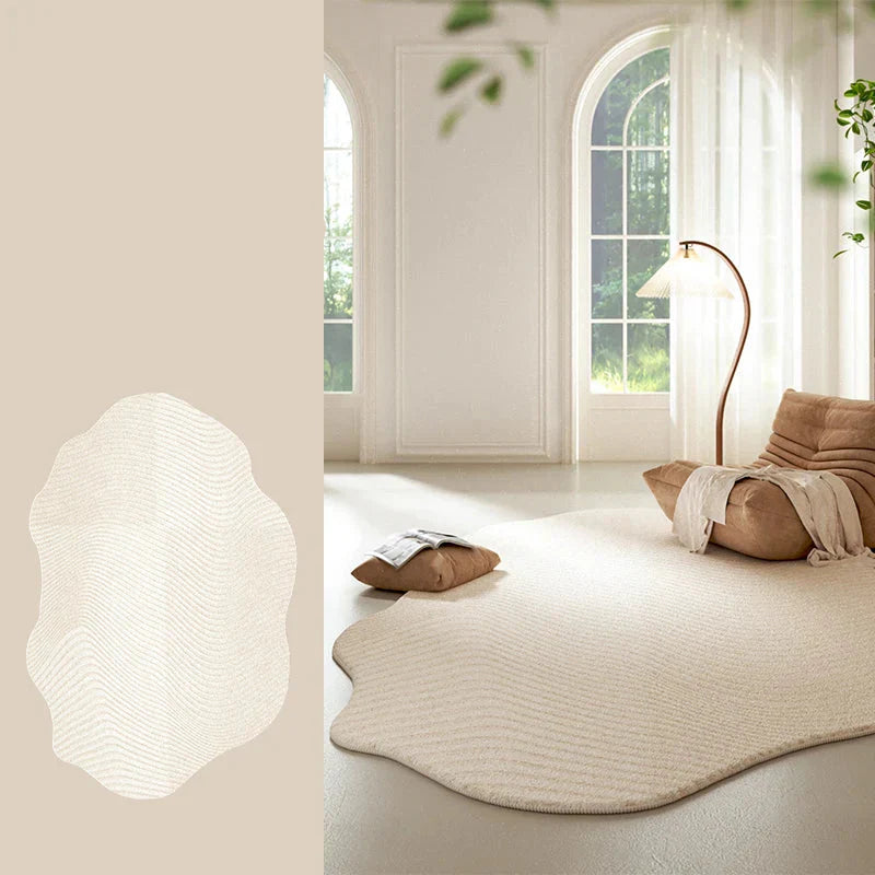 Maliben | Cream Colored Striped Rug