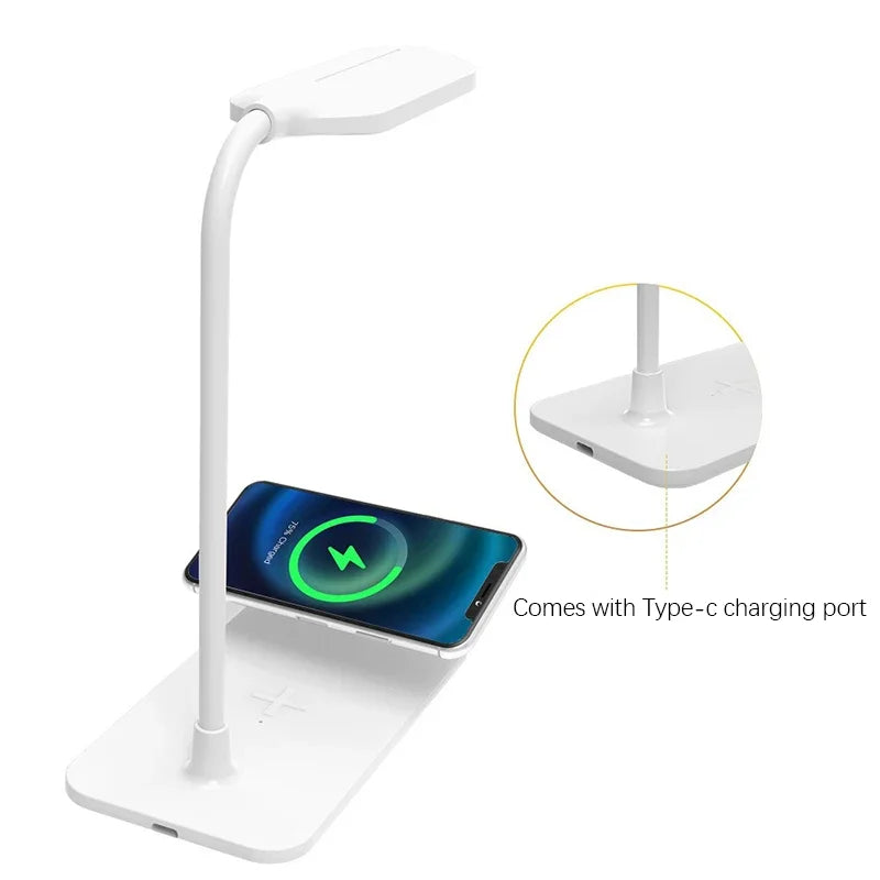 Maliben | Velura Lightdock Led Desk Lamp | With Wireless Charger & Usb Port | Touch Dimming & Eye-Friendly | Modern