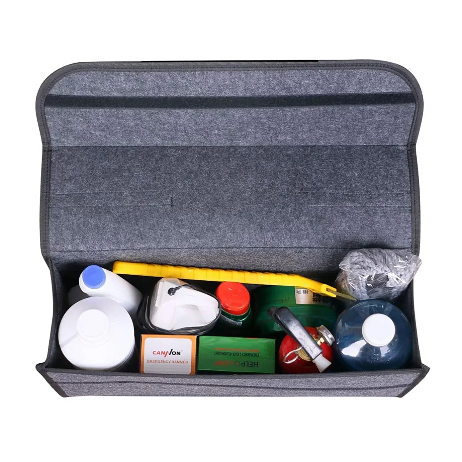 Maliben | Feltario Storage Bag | Felt Organizer With Handle | Versatile & Self-Adhesive | For Car, Office & Home