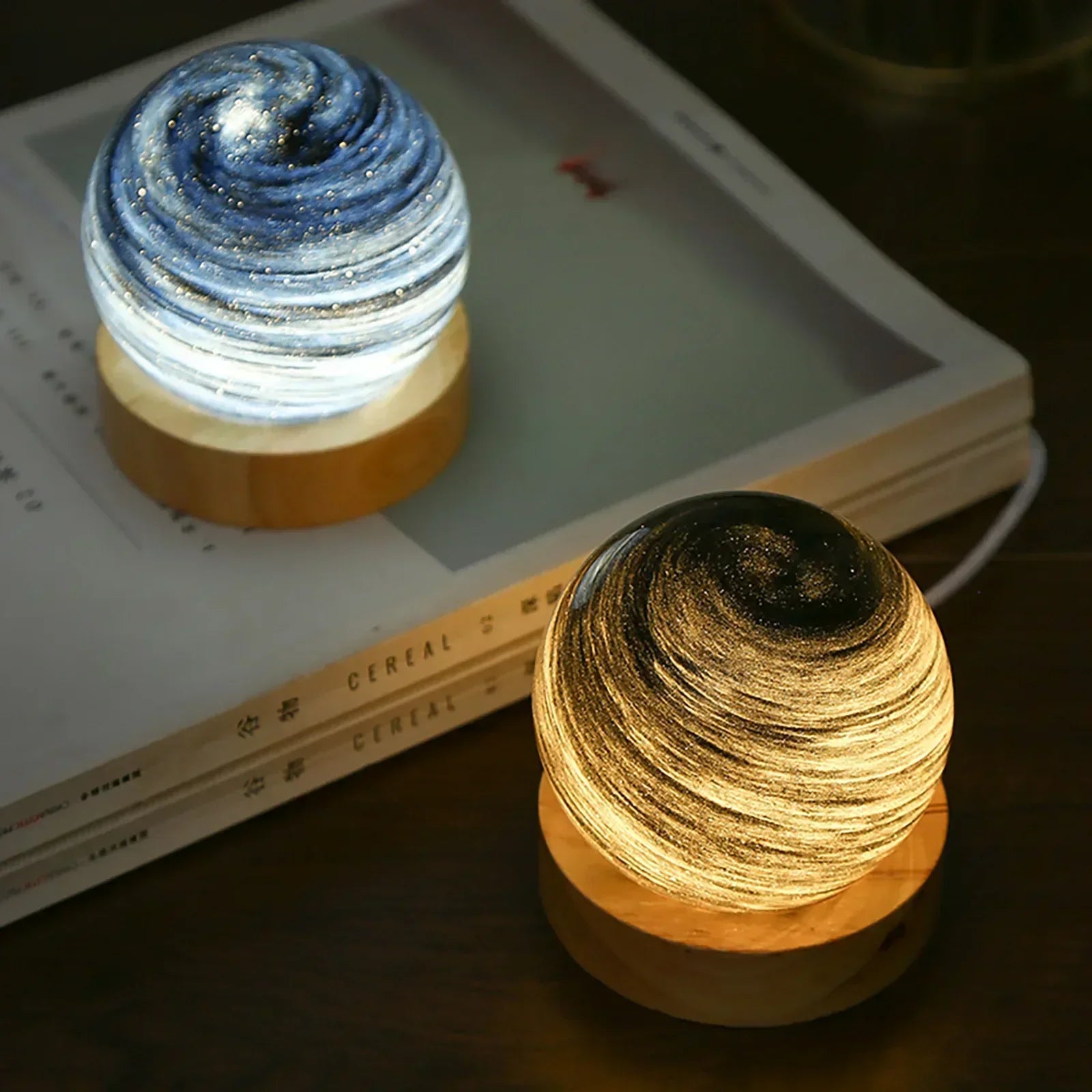 Maliben | Cosmicglow - Mini Night Lights 3d - Solar Decoration Led - Galaxy Ambiance