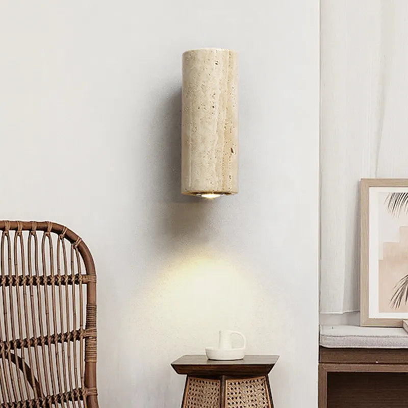 Maliben | Modern Natural Led Wall Lamp Made Of Travertine